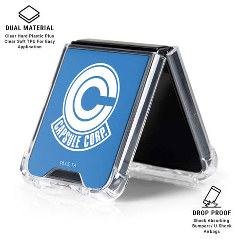 Dragon Ball Z Capsule Corp Galaxy Z Flip6 Clear Case